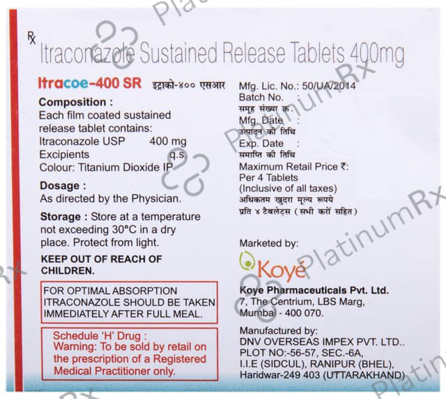 Itracoe 400 SR Tablet