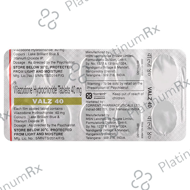 Valz 40mg Tablet 10s
