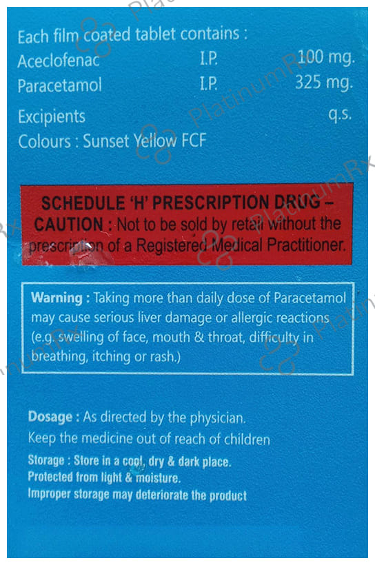 Siclo Plus 100mg/325mg Tablet