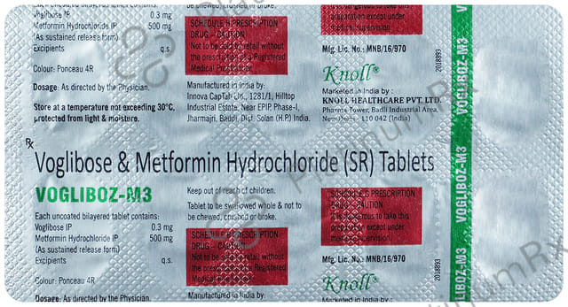 Vogliboz M 500/0.3mg SR Tablet 10s