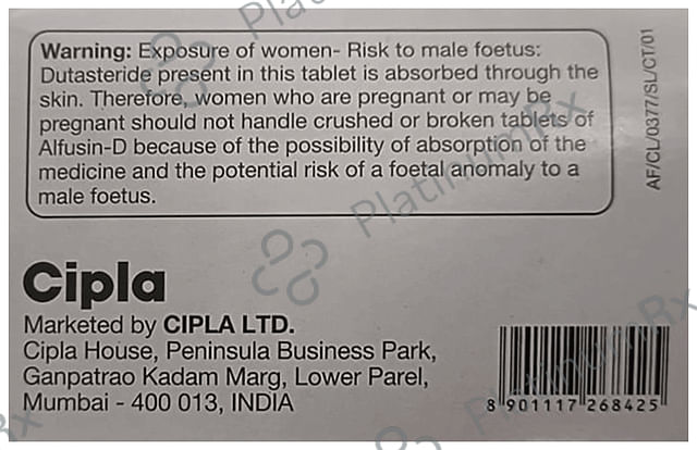 Alfusin D 10/0.5mg Tablet ER 15s