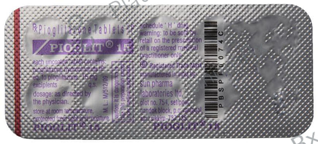 Pioglit 15mg Tablet 10s