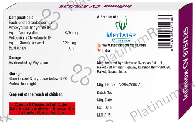Infimox CV 875/125mg Tablet 10s