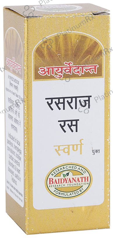 Baidyanath Ayurvedant Rasraj Ras with Gold Tablet 10 tablets