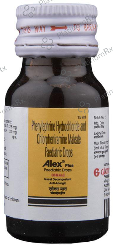 Alex Plus Paediatric 2/2.5mg Oral Drop 15ml