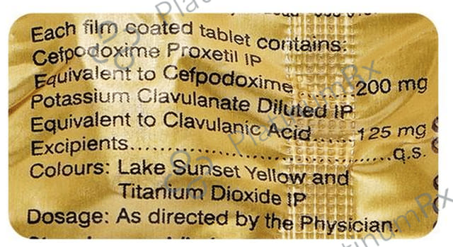 Opox CV 200/125mg Tablet 10s
