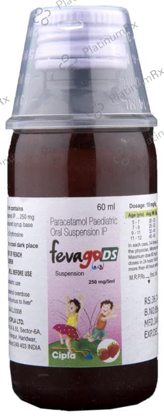 Fevago DS 250mg Suspension 60ml