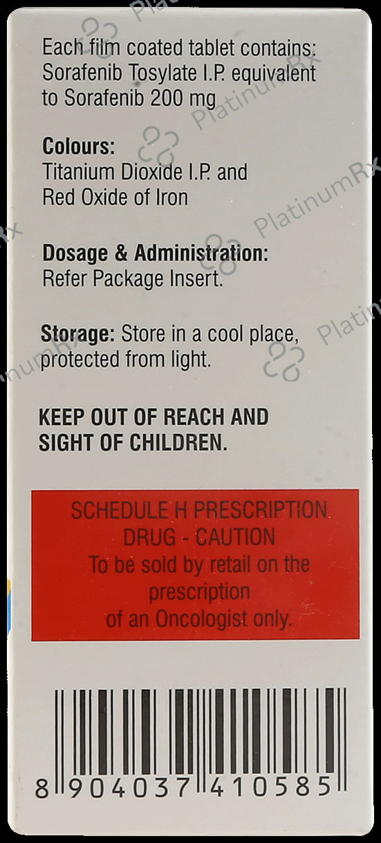 Sorafenat 200mg Tablet
