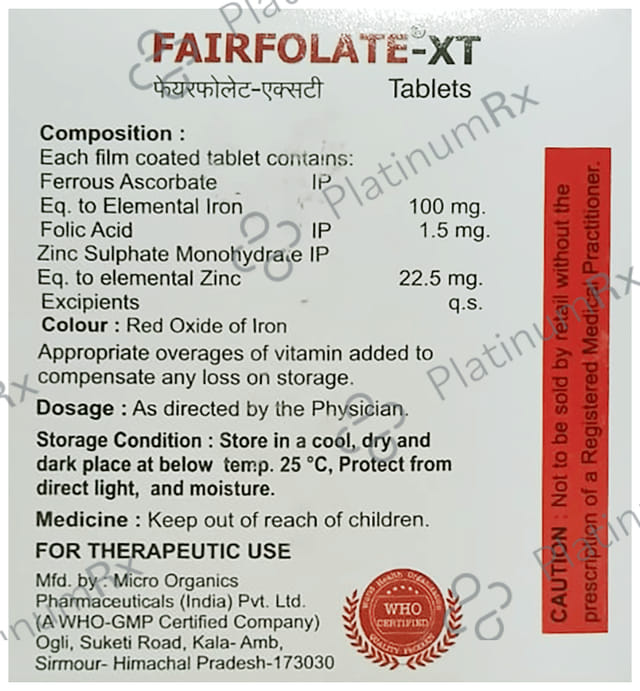 Fairfolate XT Tablet 10s