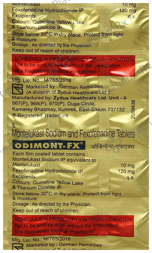Odimont FX 120/10mg Tablet 15s