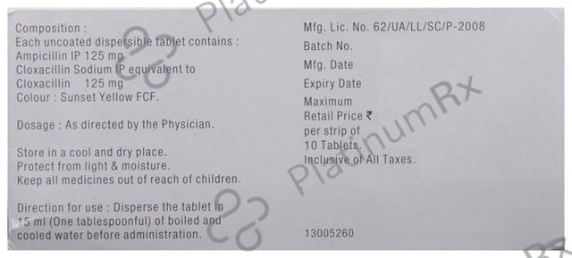 Ampoxin Kid 125/125mg Tablet 10s