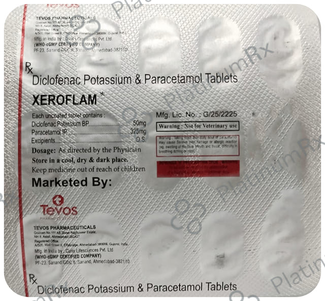 Xeroflam 50mg/325mg Tablet