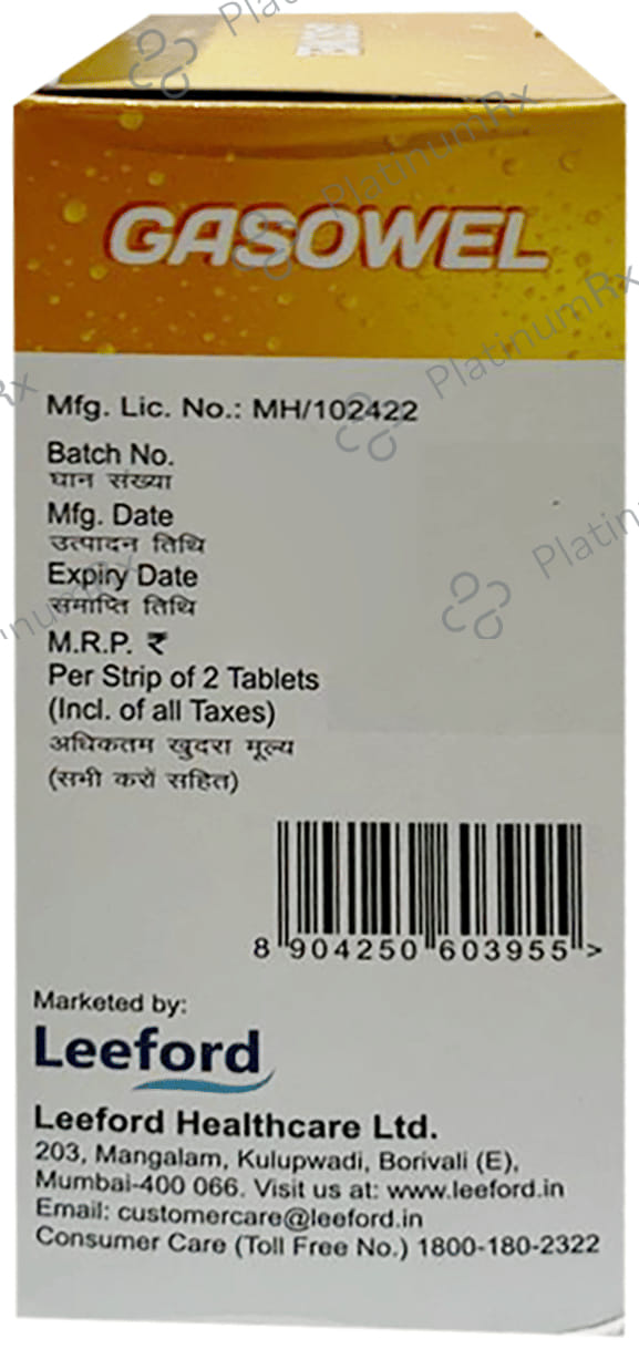 Gasowel Effervescent Tablet 2s