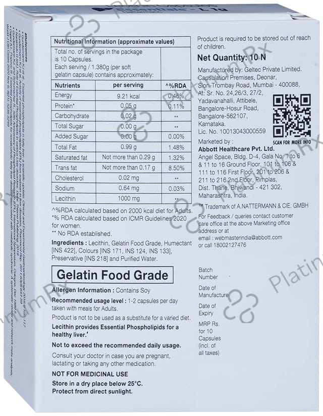 Essentiale L 1000mg Capsule 10s