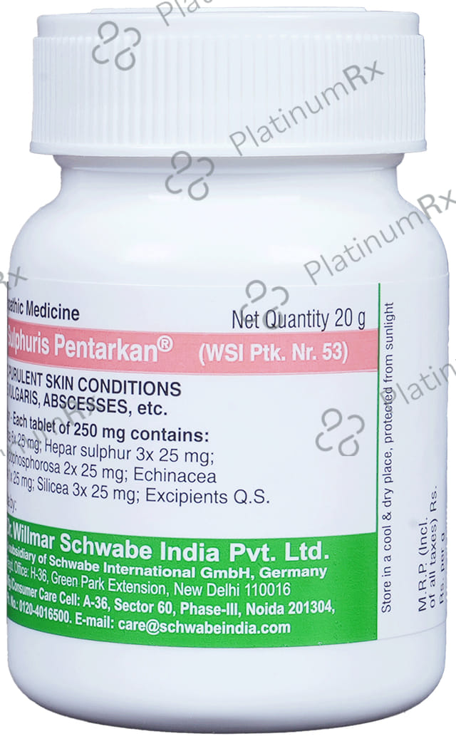 Dr Willmar Schwabe India Hepar Sulphuris Pentarkan Tablet
