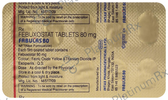 Fabulas 80mg Tablet 10s