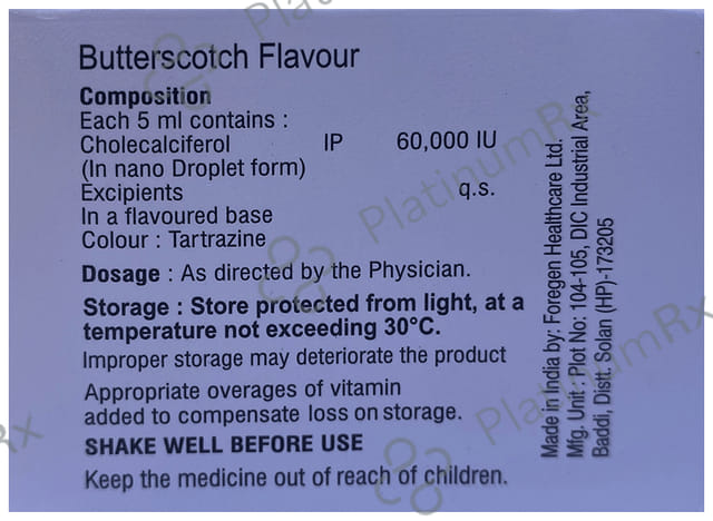 Mecal D3 60000IU Nano Shot Sugar Free Solution 5ml