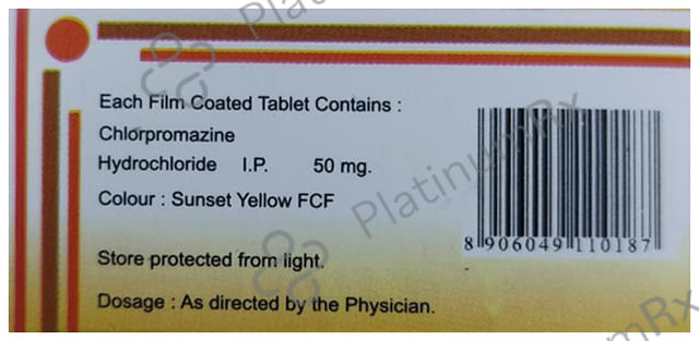 Chlorpromazine Hydrochloride 50mg Tablet