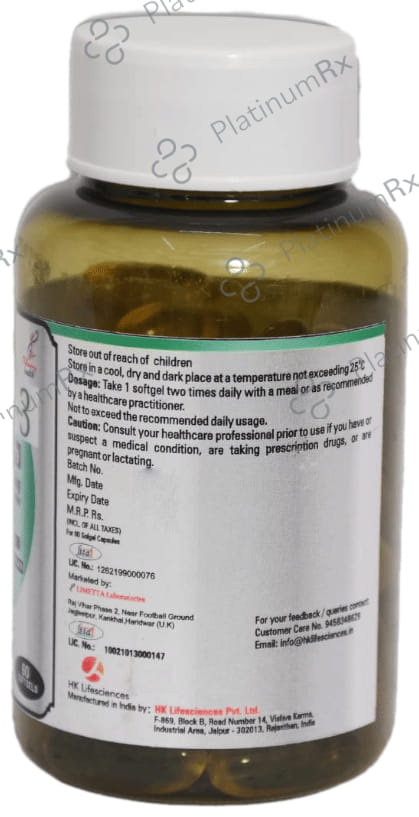 Limetta Omega 3 Soft Gelatin Capsule 60s