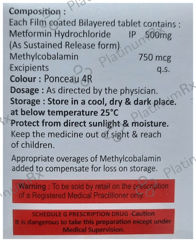 Frey Met 500mg/750mcg Tablet SR 10s