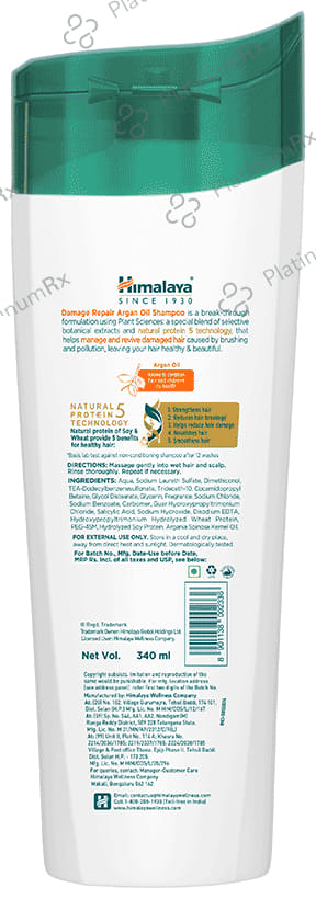 Himalaya Shampoo Damage Repair Argan Oil 340ml