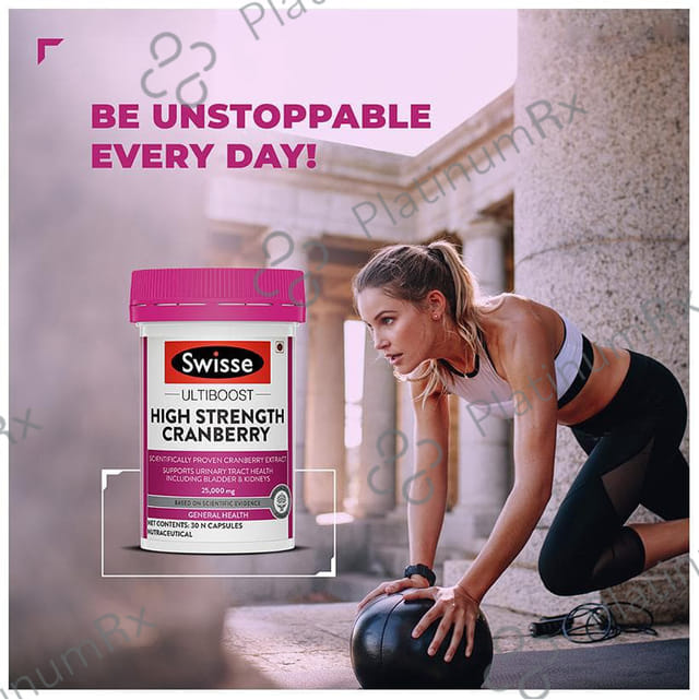 Swisse Ultiboost High Strength Cranberry 25000mg Capsule, Supports Bladder & Kidney Health