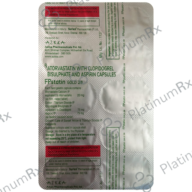 Fpstatin Gold 20 Capsule