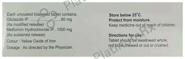 Dianorm M OD 60/1000mg Tablet SR 15s