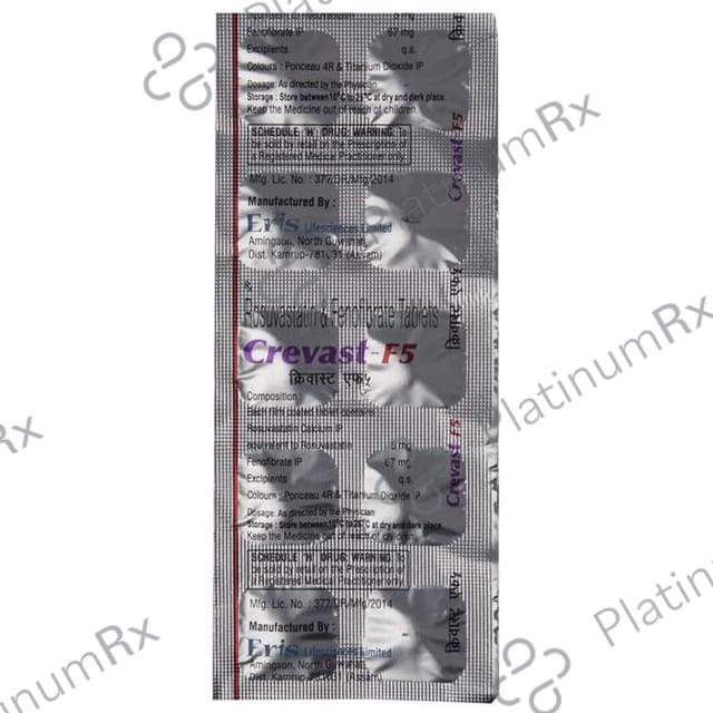 Crevast F 5 67/5mg Tablet 10s