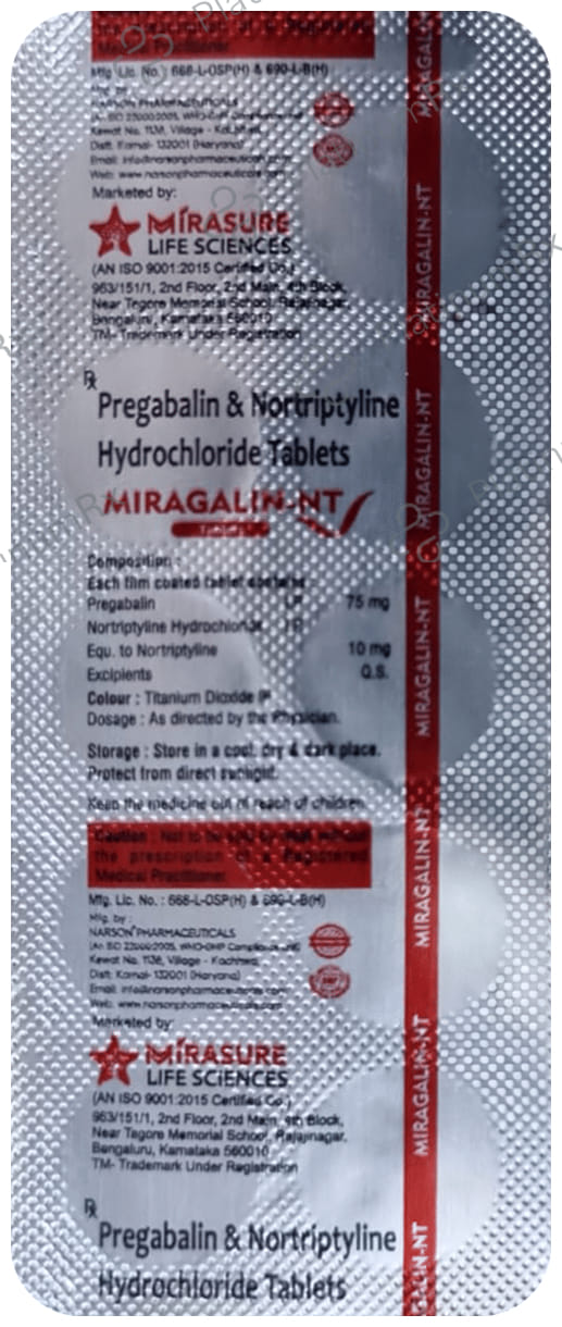 Miragalin NT 10/75mg Tablet 10s
