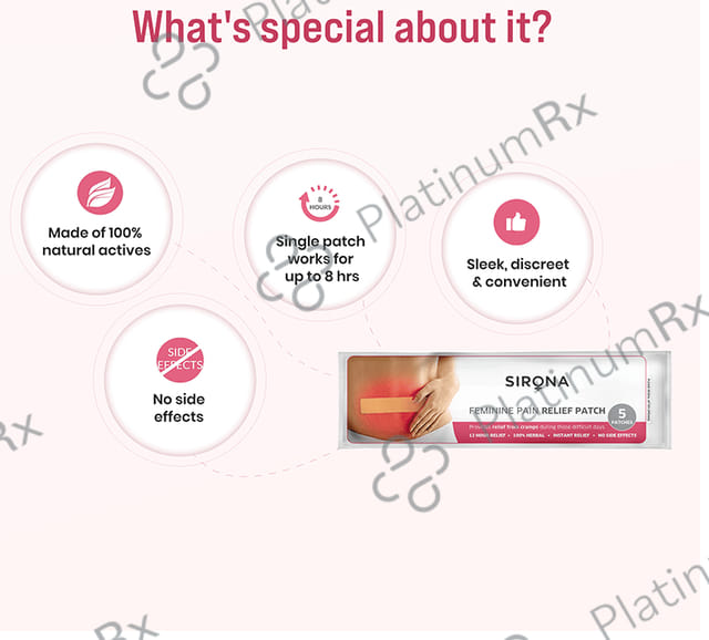 Sirona Feminine Pain Relief Patch