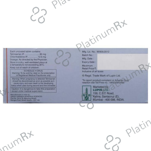 Telista CH 12.5/80mg Tablet 10s