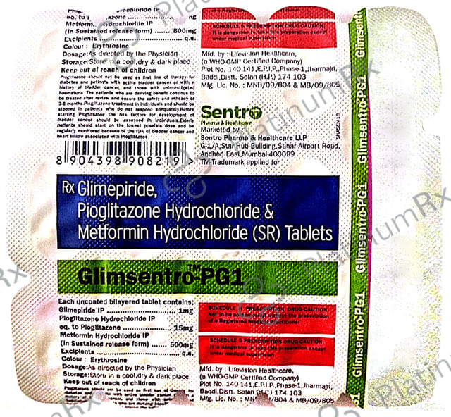 Glimsentro-PG1 Tablet SR