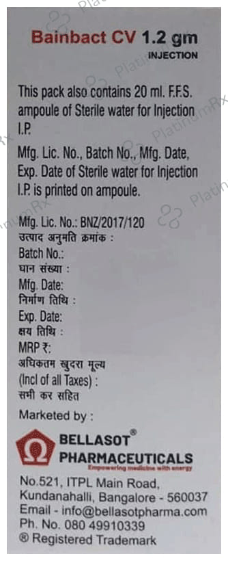 Bainbact CV 1.2 gm Injection