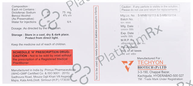 Diclonac 25mg/ml Injection