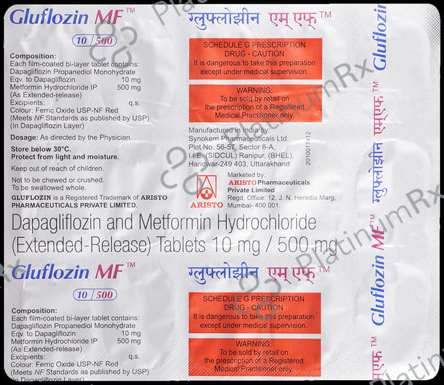 Gluflozin MF 10mg/500mg Tablet