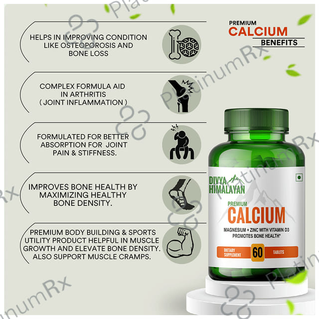Divya Himalayan Premium Calcium Tablet 60s