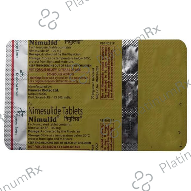Nimulid 100mg Tablet 15s