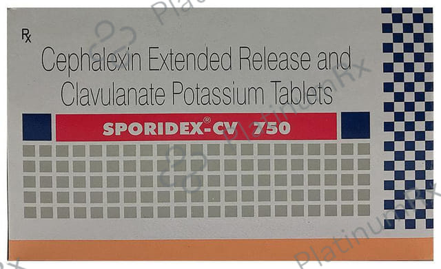 Sporidex CV 750/125mg Tablet ER 10s