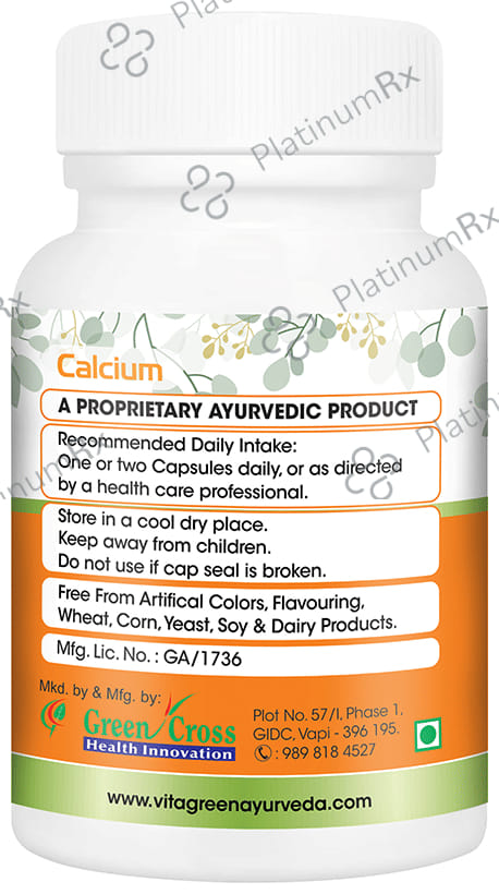 Vitagreen Calcium 500mg Capsule