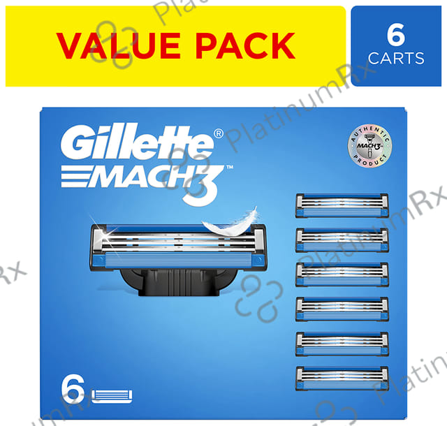Gillette Mach 3 Shaving Razor Blades 6 units