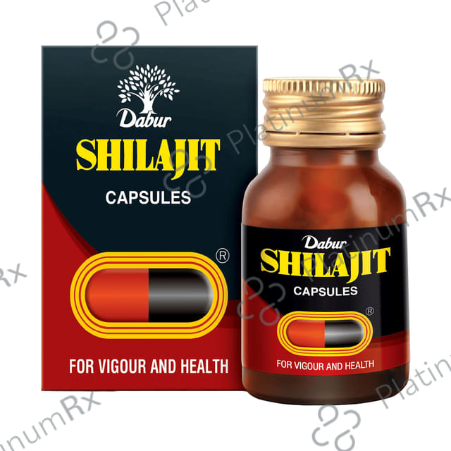 Dabur Shilajit Ayurvedic For Immunity, Vigour, Strength, Stamina & Power Capsule 100s