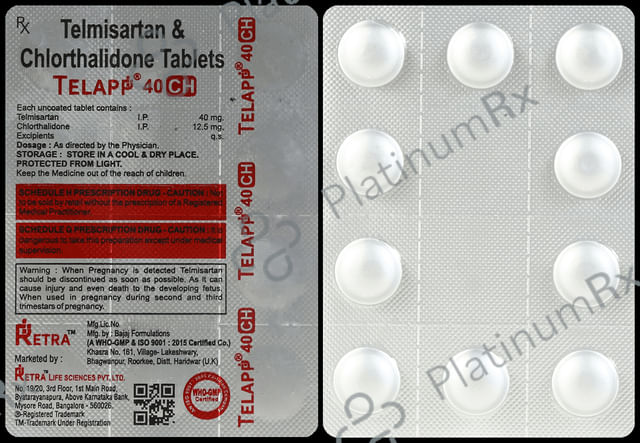 Telapp CH 40/12.5mg Tablet 10s