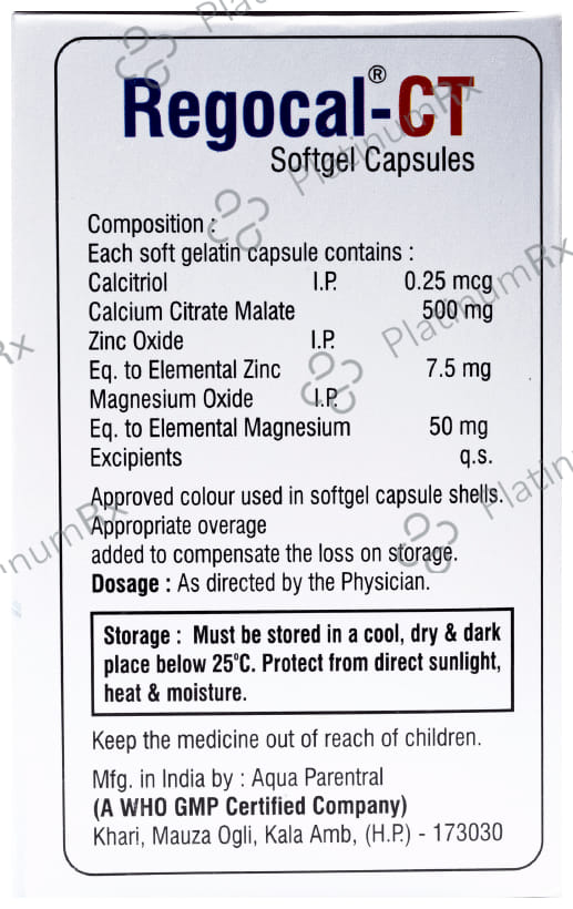 Regocal CT Softgel Capsule 10s