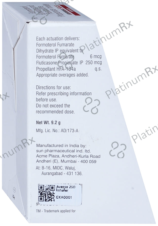 Avessa 6/250mcg Inhaler 120MDI
