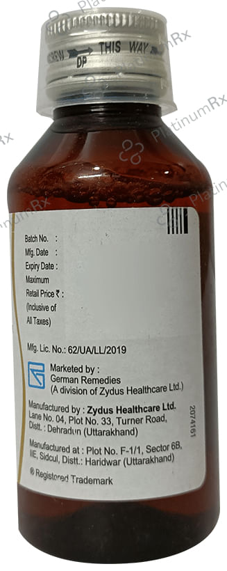 Aerodil DX 4/10mg Syrup Raspberry Sugar Free 100ml