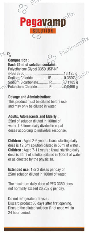 Pegavamp Sugar Free Oral Solution 200ml