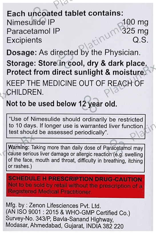 Acxil N 100/325mg Tablet 10s