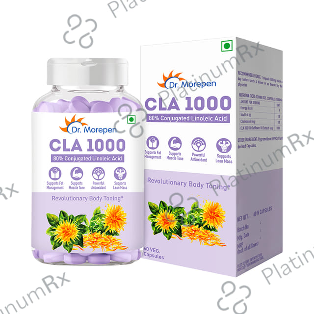 Dr. Morepen CLA 1000 80% Conjugated Linoleic Acid Veg Capsule
