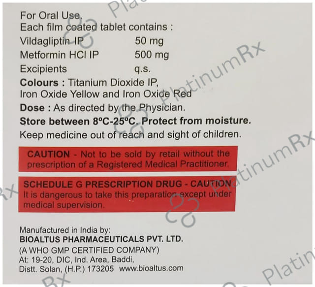 Vilmate M 500/50mg Tablet 10s